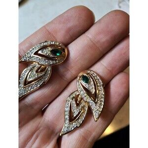 Signed Swarovski Earrings Pierced